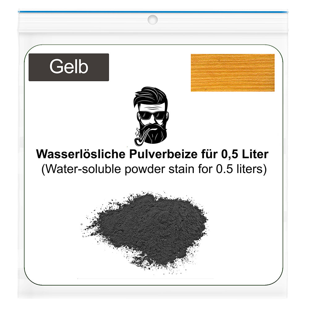 Wasserlösliche Pulverbeize für 0,5 Liter Wasser - Gelb - Pfeifenecke