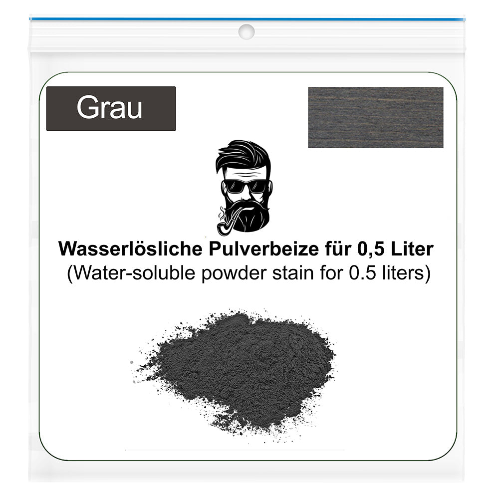 Wasserlösliche Pulverbeize für 0,5 Liter Wasser - Grau - Pfeifenecke