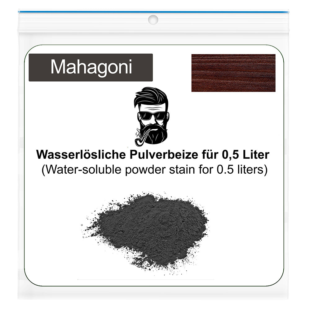 Wasserlösliche Pulverbeize für 0,5 Liter Wasser - Mahagoni - Pfeifenecke