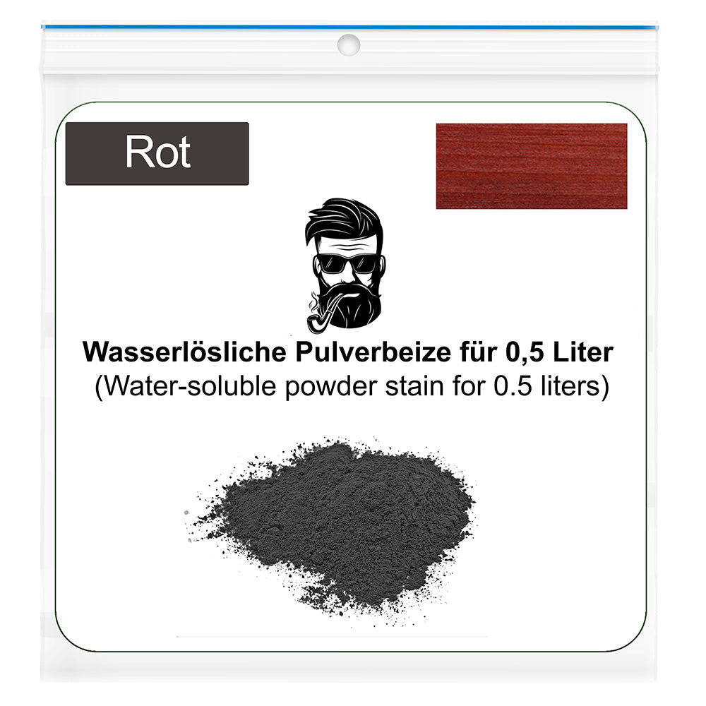 Wasserlösliche Pulverbeize für 0,5 Liter Wasser - Rot - Pfeifenecke