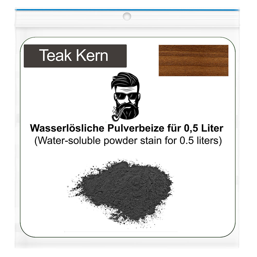 Wasserlösliche Pulverbeize für 0,5 Liter Wasser - Teak Kern - Pfeifenecke