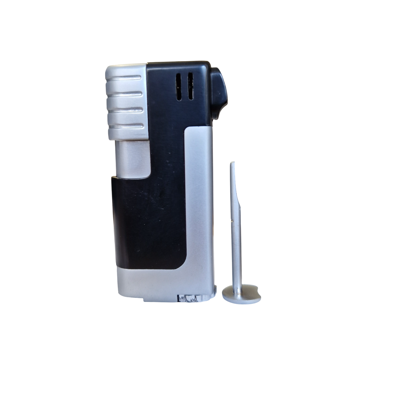 Winjet Pfeifenfeuerzeug ’Spiez’ Piezo schwarz mit Stopfer - Pfeifenecke