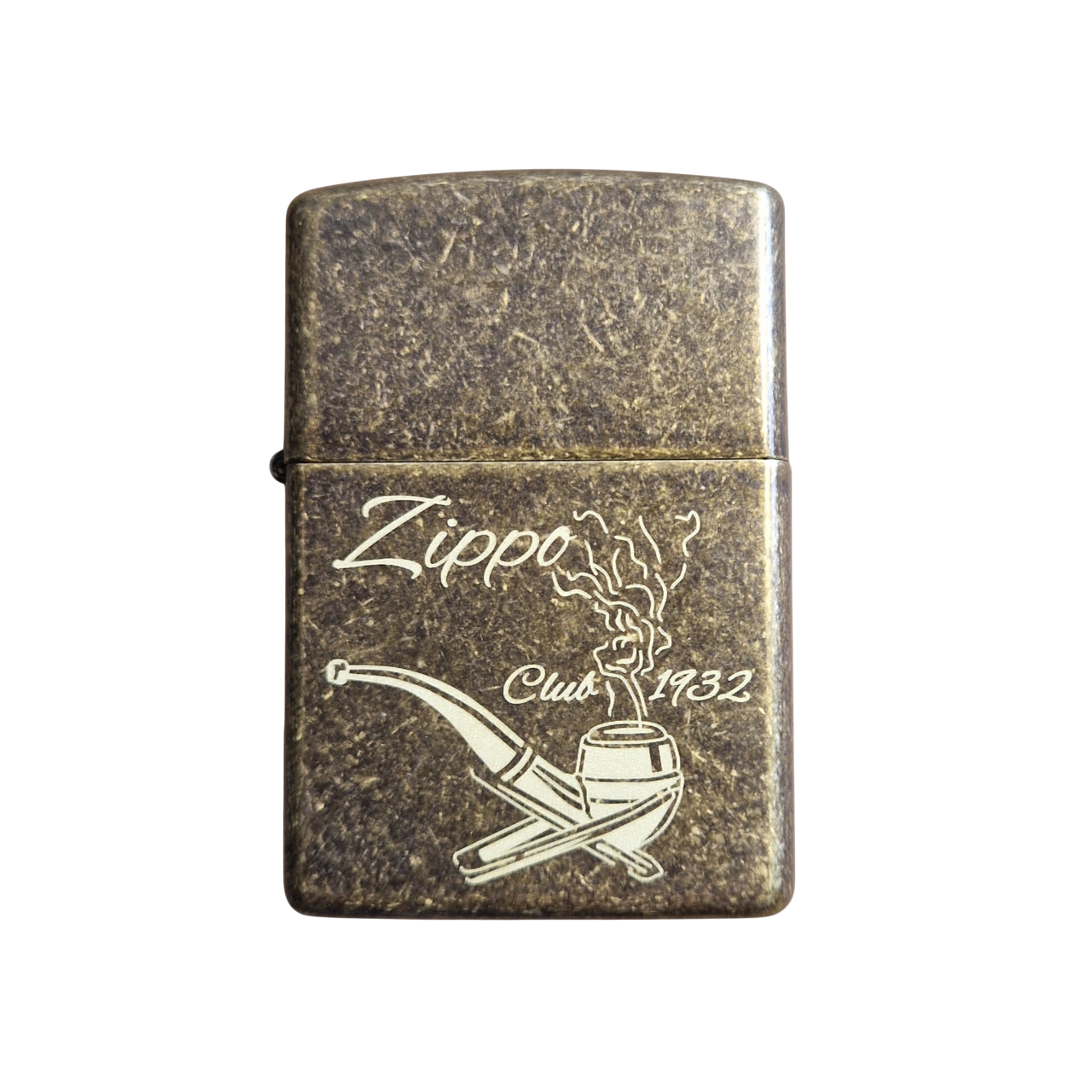 ZIPPO Pfeifenfeuerzeug ’Club 1932’’ Antique Brass - Pfeifenecke