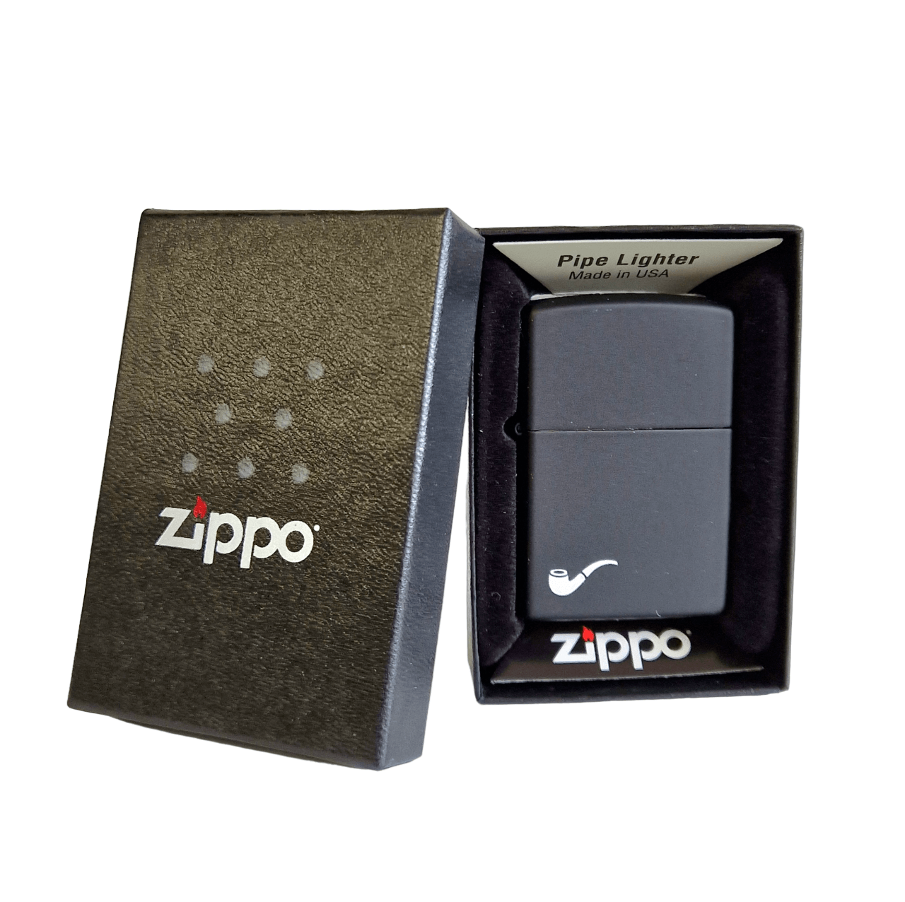 ZIPPO Pfeifenfeuerzeug schwarz matt - Pfeifenecke